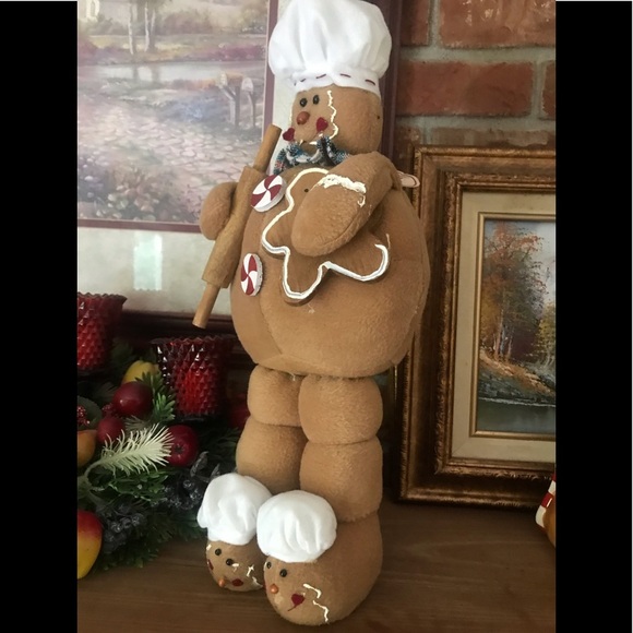 Rare Vintage Large Gingerbread Man Decor - Picture 2 of 12